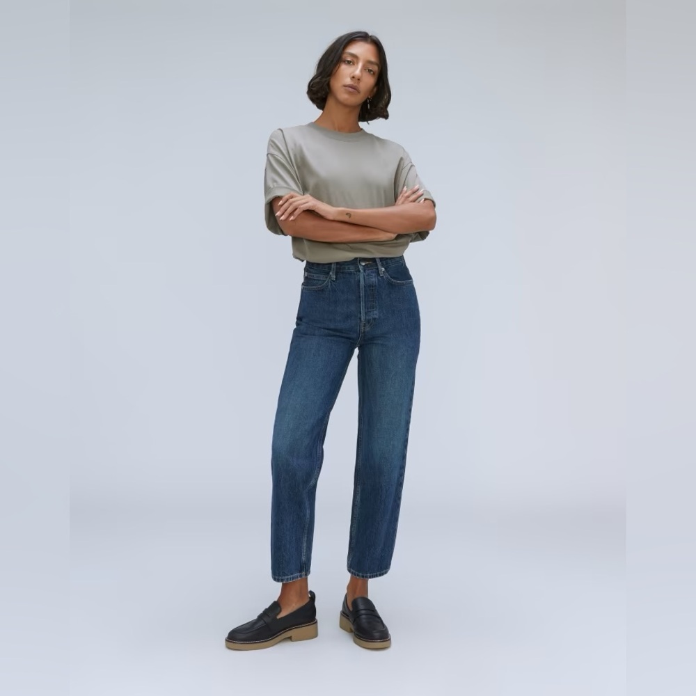 Everlane Rigid Way High Jean - Rich Indigo 27 Long